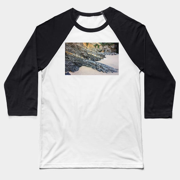 Crawling Slowly.. Outcrop at the Panther Beach, Highway 1, California Baseball T-Shirt by IgorPozdnyakov